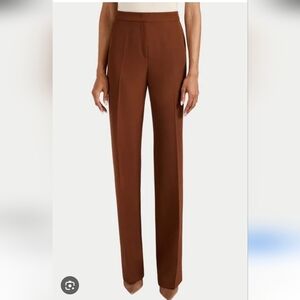 Kasper Women's Size 8 Wild Things Brown Bear Creased Front Chic Trouser NWT